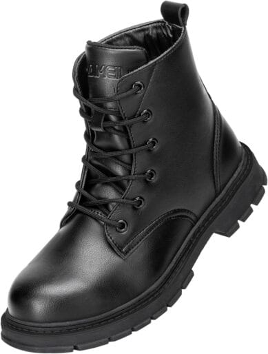 Waterproof Lightweight Steel Toe Work Boots | Men’s & Women’s - Pureblack, 10.5 Women/9 Men