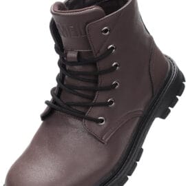 Waterproof Lightweight Steel Toe Work Boots | Men’s & Women’s - Brown, 10.5 Women/9 Men