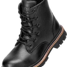 Waterproof Lightweight Steel Toe Work Boots | Men’s & Women’s - Black, 11 Women/9.5 Men