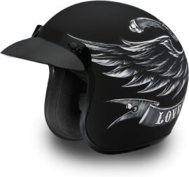 DOT Approved Low-Profile Motorcycle Half Helmet | Vintage Skull Cap - X-Small, Dull Black, Love It