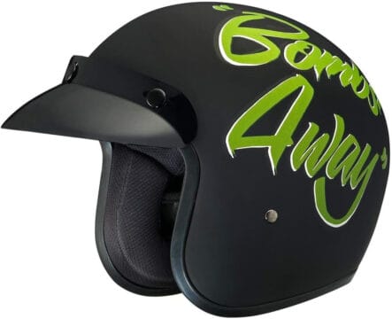 DOT Approved Low-Profile Motorcycle Half Helmet | Vintage Skull Cap - Small, Dull Black, Bombs Away