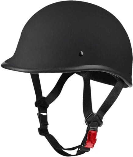 DOT Motorcycle Half Helmet - Vintage Low-Profile Skull Cap