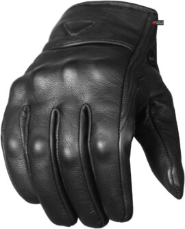 Premium Mens Leather Motorcycle Gloves | Touchscreen