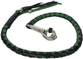 Braided Leather Biker Get Back Chords – 36 and 42 inches-Multiple Colors - 36inch, BlackGreen