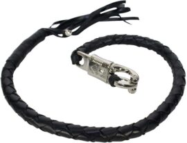 Braided Leather Biker Get Back Chords – 36 and 42 inches-Multiple Colors - 36inch, Black