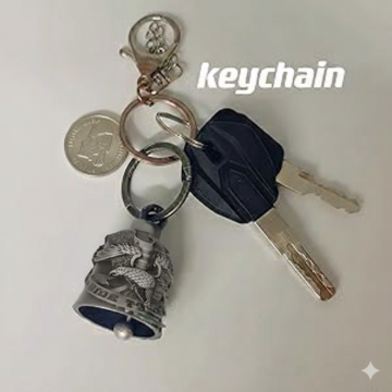 motorcycle bell with hanger | biker bell and keychain kit