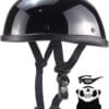 SOA Gloss Black Half Motorcycle Novelty Helmet | Low Profile