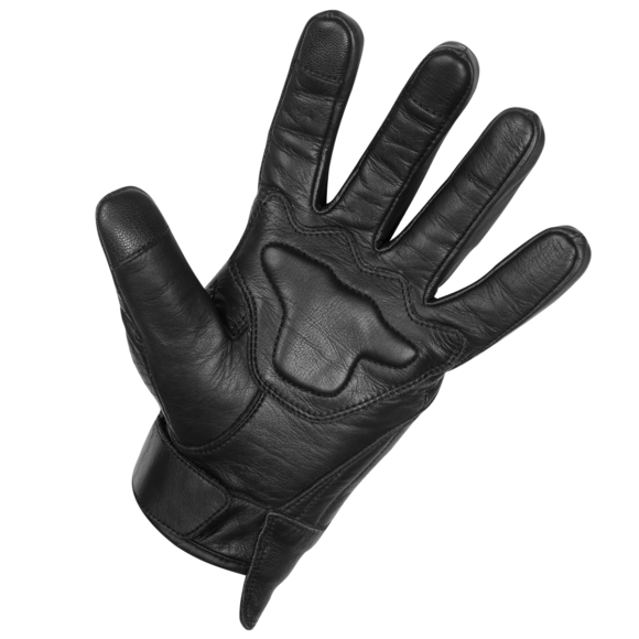 mens premium leather perforated cruiser gloves with knuckle protection touchscreen riding gloves