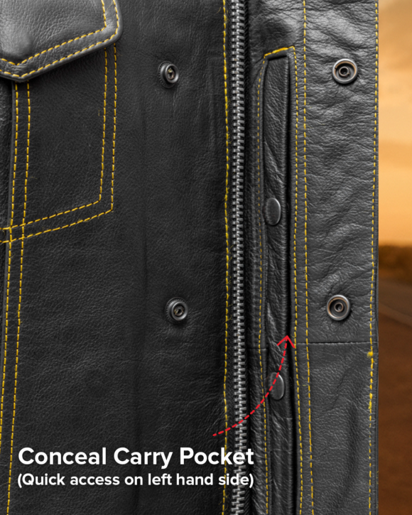 the cut mens motorcycle leather vest, multiple color options