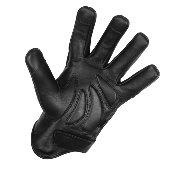 leather premium leather motorcycle glove riding gloves with reflective skull design gel palm | touchscreen capability