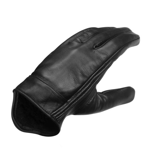 mens black gel palm riding leather gloves