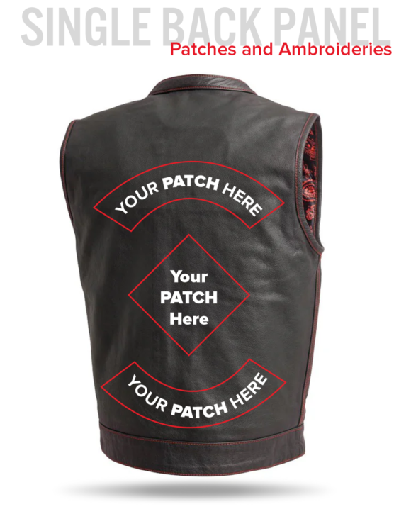 the cut mens motorcycle leather vest, multiple color options