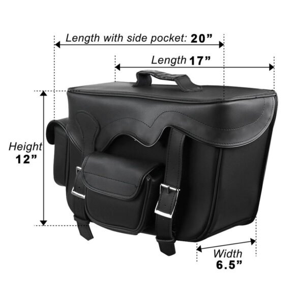 double pocket plain pvc touring saddlebags