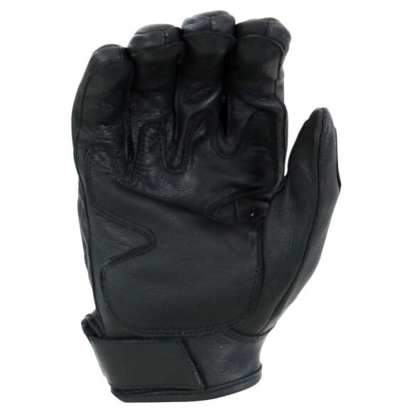 mens black cowhide leather knuckle armored riding gloves