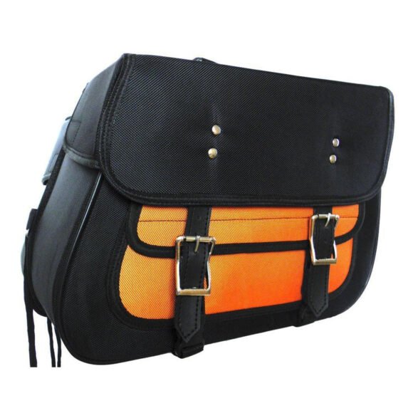 vance small studded pvc touring saddlebags