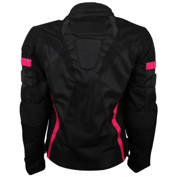 womens black pink mesh biker jacket | all weather season | ce armor