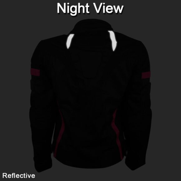 womens black pink mesh biker jacket | all weather season | ce armor