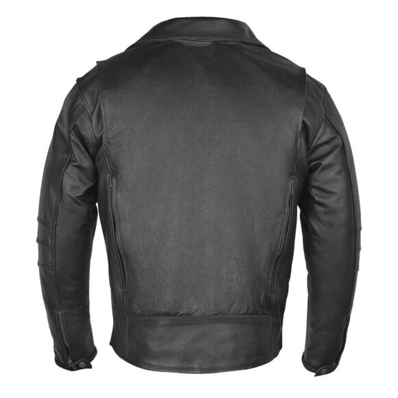 high mileage men's dual conceal carry premium lightweight goatskin leather motorcycle jacket