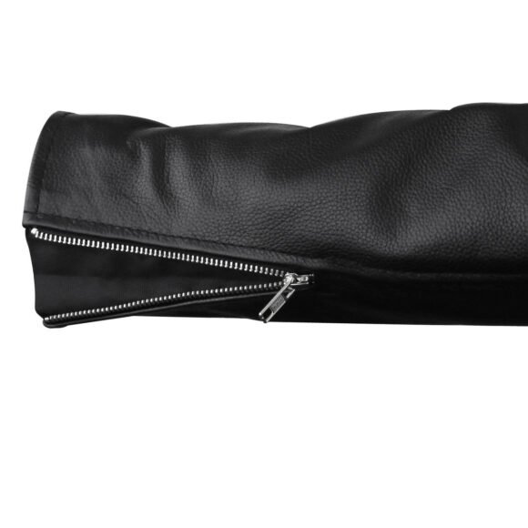 vance leathers mens classic motorcycle black leather jacket w/ conceal carry pockets, zip out insulated liner and side laces