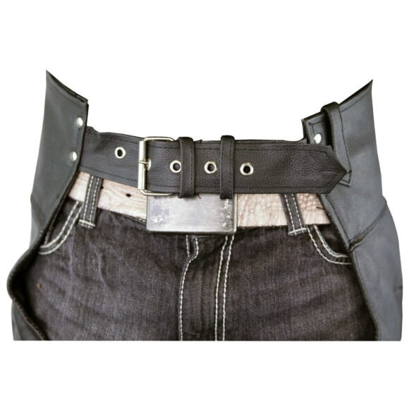vance leather unisex black zip out insulated thermal liner biker leather motorcycle chaps