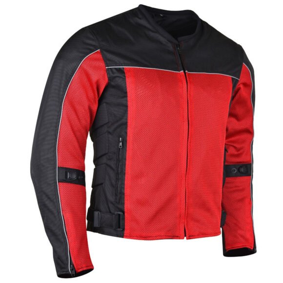 vance velocity 3 season mesh motorcycle jacket with ce armor & removeable liner.