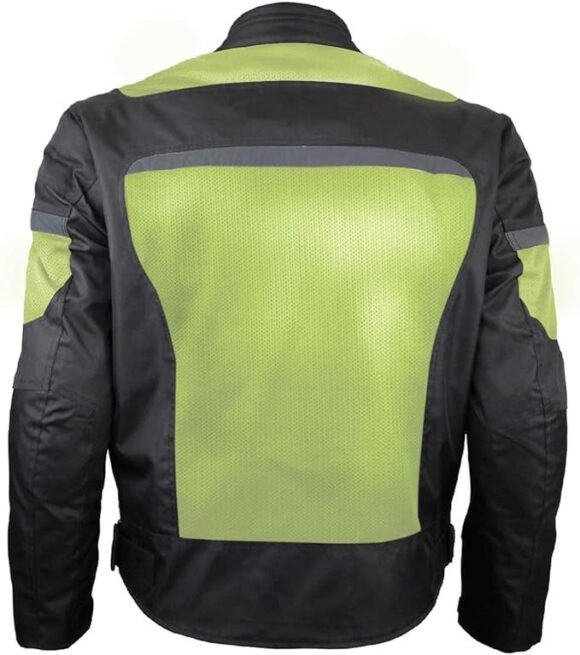 vance mens advanced high visibility all season ce armor mesh textile motorbike motorcycle riding jacket