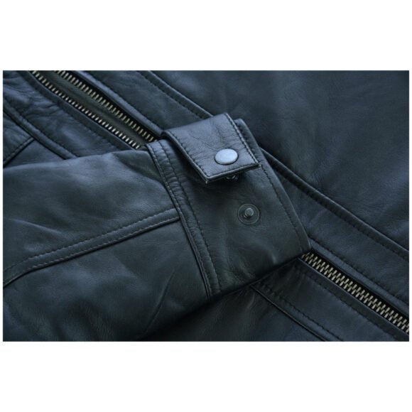 mens cafe racer gatsby black waxed lambskin motorcycle leather jacket