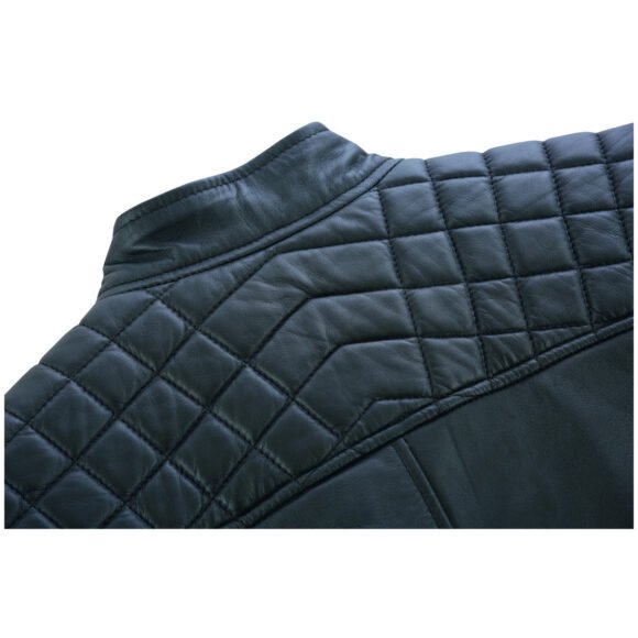 mens cafe racer gatsby black waxed lambskin motorcycle leather jacket
