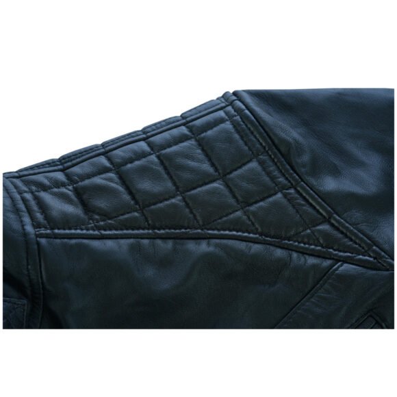mens cafe racer gatsby black waxed lambskin motorcycle leather jacket