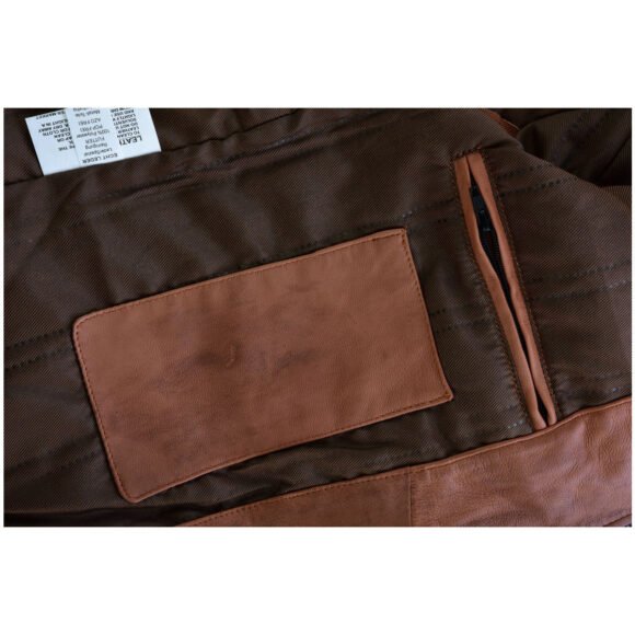 mens cafe racer waxed lambskin austin brown biker jacket