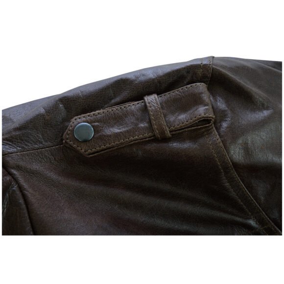 vance leather mens vincent brown waxed premium cowhide motorcycle leather jacket