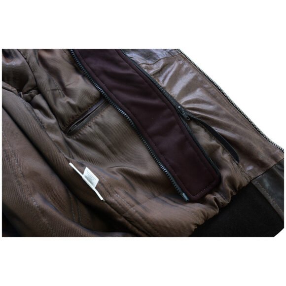 vance leather mens vincent brown waxed premium cowhide motorcycle leather jacket