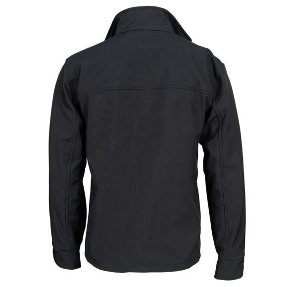 vance black waterproof lightweight zipper front soft shell jacket