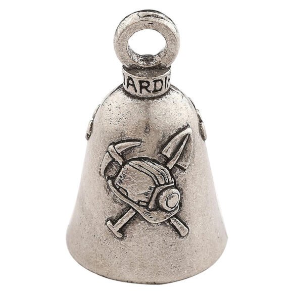 hardworking coal miner pick & helmet bell