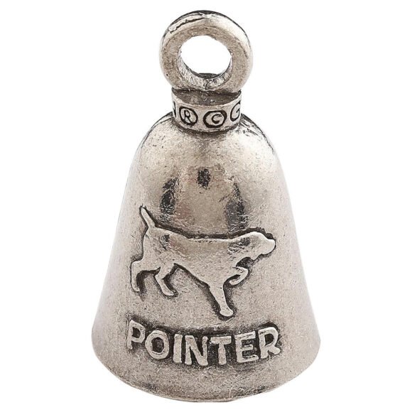 pointer hunting dog pewter guardian bell