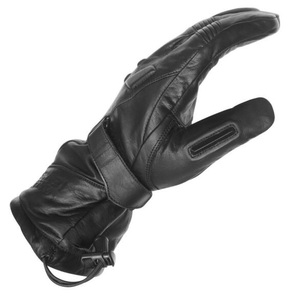 leathers impulse waterproof black leather riding gloves
