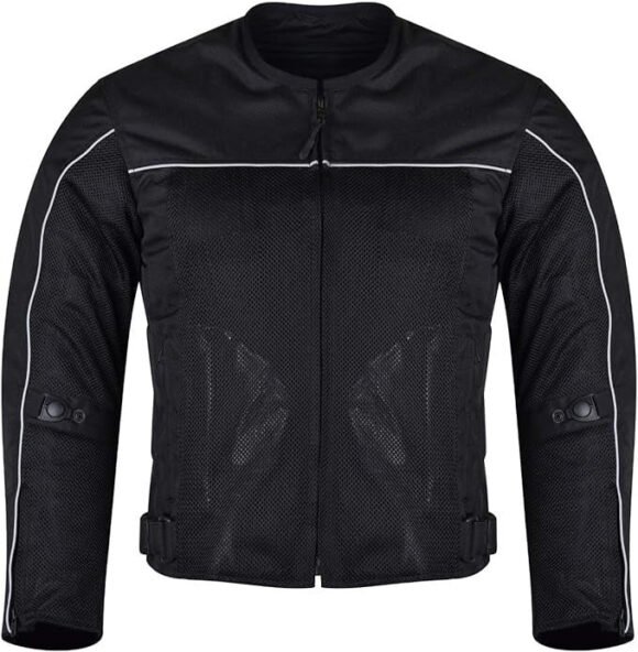 vance velocity 3 season mesh motorcycle jacket with ce armor & removeable liner.