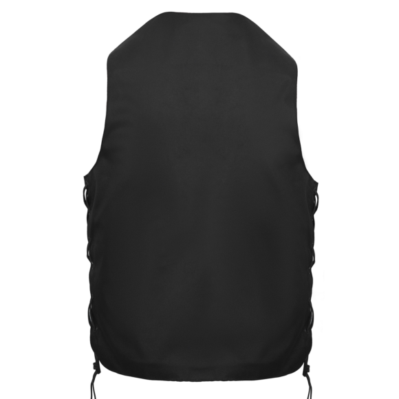 mens black textile 10 pocket vest | dual conceal carry pockets