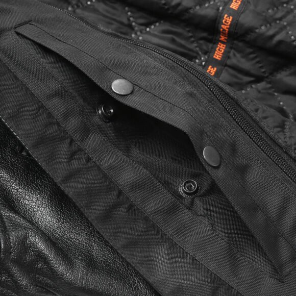 high mileage mens premium cowhide leather 'street' cruiser motorcycle riding jacket