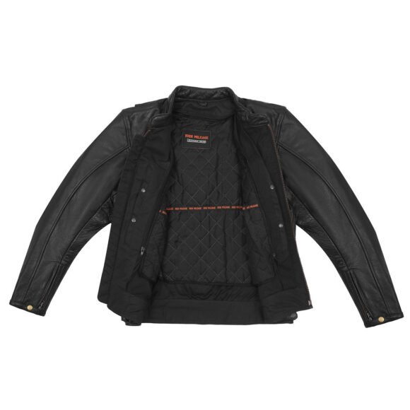 high mileage mens dual conceal carry vented sport style cowhide leather biker motorcycle riding jacket