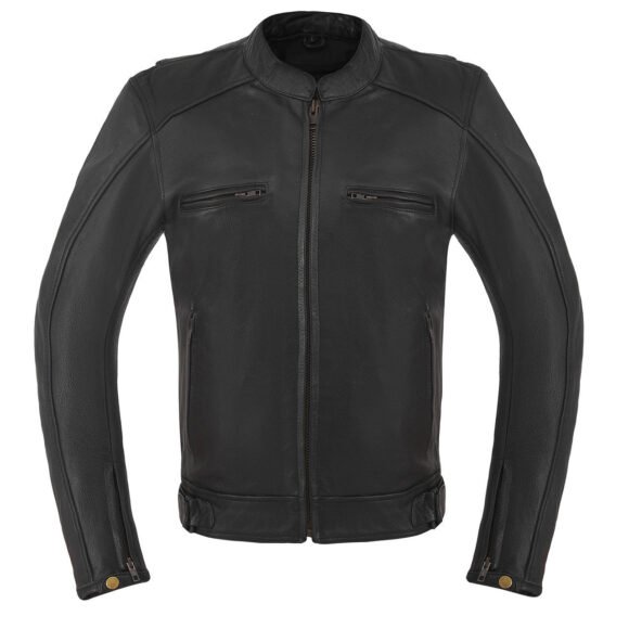 high mileage mens dual conceal carry vented sport style cowhide leather biker motorcycle riding jacket