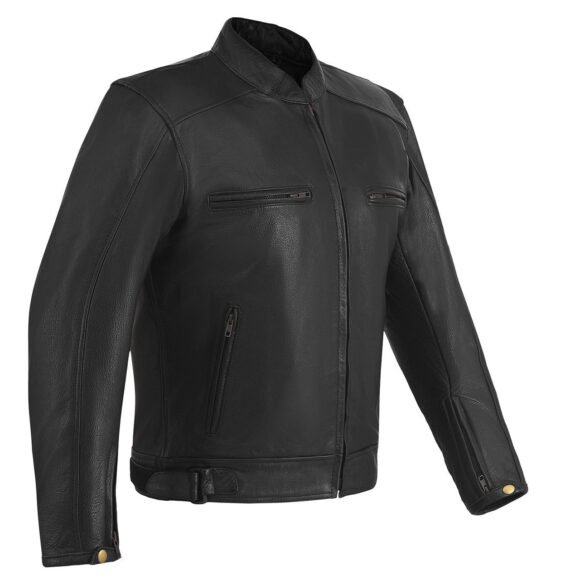high mileage mens dual conceal carry vented sport style cowhide leather biker motorcycle riding jacket