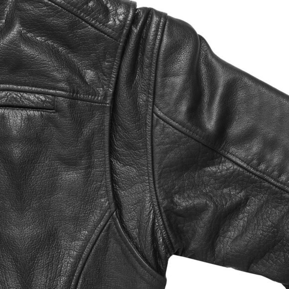 high mileage mens dual conceal carry vented sport style cowhide leather biker motorcycle riding jacket
