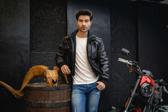 vance leather mens sven bomber black waxed premium cowhide motorcycle leather jacket with removeable hood