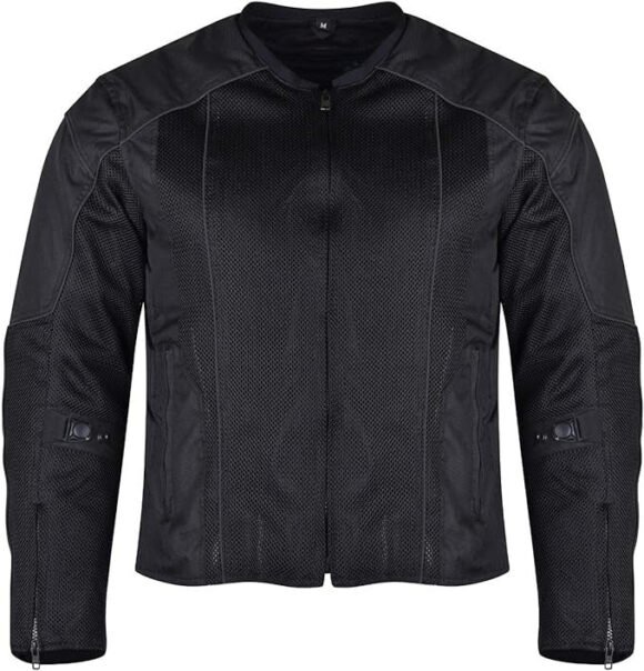 vance men's 3 season mesh/textile ce armor motorcycle jacket
