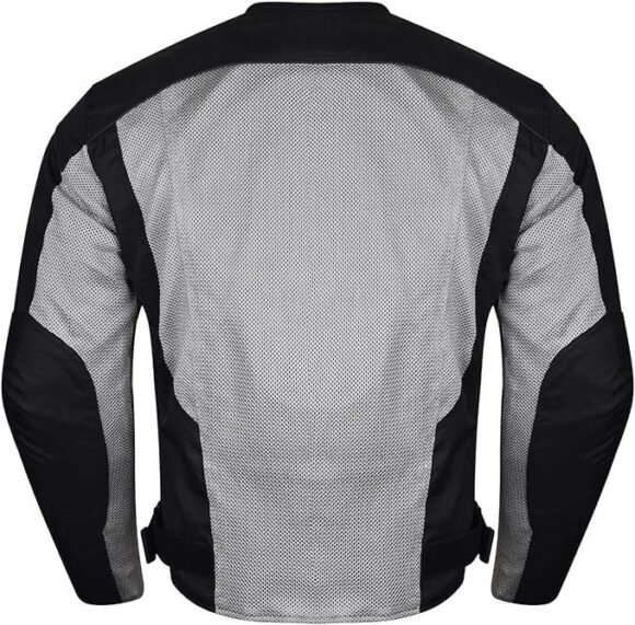vance men's 3 season mesh/textile ce armor motorcycle jacket