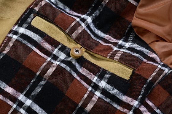 men's western goat suede two tone leather jacket