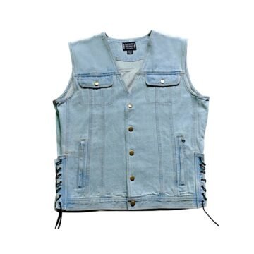 denim motorcycle vest