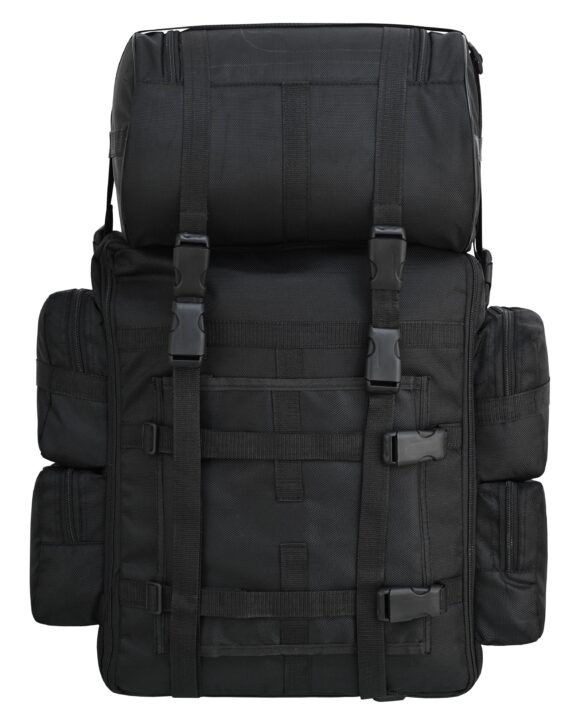 vance vs322 black textile medium motorcycle sissy bar bag with rain cover