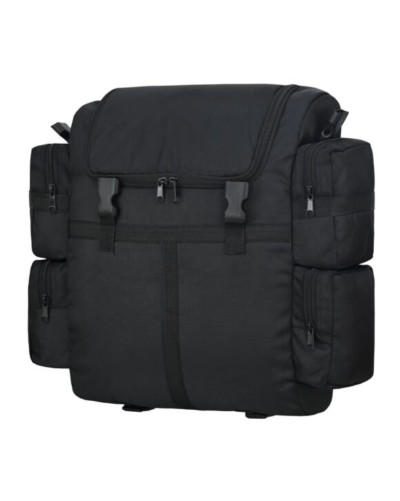 vance vs322 black textile medium motorcycle sissy bar bag with rain cover